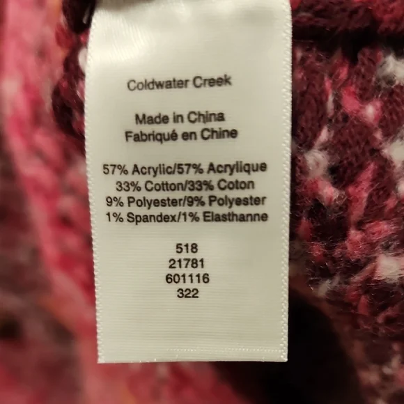 NWOT Coldwater Creek Flint Creek Pink Marled Yarn Soft Cardigan 2x - Picture 4 of 5